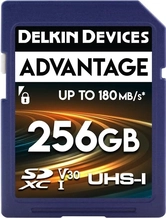 Delkin Advantage R180/W160 SDXC 256GB, UHS-I U3, Class 10