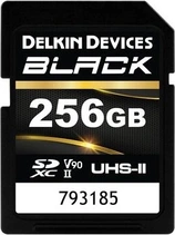 Delkin Black R300/W250 SDXC 256GB, UHS-II U3, Class 10
