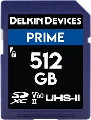 Delkin Prime R280/W150 SDXC 512GB, UHS-II, Class 10