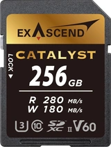 Exascend Catalyst R280/W180 SDXC 256GB, UHS-II U3, Class 10