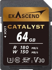 Exascend Catalyst R180/W150 SDXC 64GB, UHS-I U3, Class 10