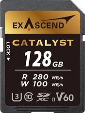 Exascend Catalyst R280/W100 SDXC 128GB, UHS-II U3, Class 10