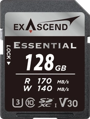 Exascend Essential R170/W140 SDXC 128GB, UHS-I U3, Class 10