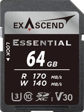 Exascend Essential R170/W140 SDXC 64GB, UHS-I U3, Class 10