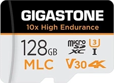 Gigastone 10x High Endurance R100/W80 microSDXC 128GB Kit, UHS-I U3, Class 10