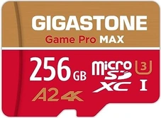 Gigastone 4K Game Pro MAX R130/W85 microSDXC 256GB Kit, UHS-I U3, A2, Class 10
