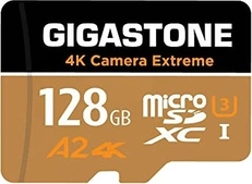 Gigastone 4k Camera Extreme R100/W50 microSDXC 128GB Kit, UHS-I U3, A2, Class 10