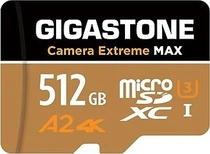 Gigastone Camera Extreme MAX R160/W130 microSDXC 512GB Kit, UHS-I U3, A2, Class 10
