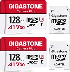 Gigastone Camera Plus R100/W50 microSDXC 128GB Kit, UHS-I U3, A1, Class 10, 2er-Pack