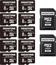 Gigastone Full HD Video R85/W15 microSDHC 8GB Kit, Class 10, 5er-Pack