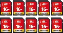Gigastone R80 SDHC 16GB, UHS-I U1, Class 10, 10er-Pack