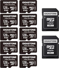 Gigastone Video Recording R85/W20 microSDXC 128GB Kit, UHS-I U3, A1, Class 10, 10er-Pack
