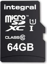 Integral Smartphone and Tablet R90 microSDXC 64GB Kit, UHS-I U1, Class 10