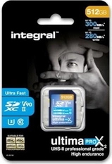 Integral ULTIMAPRO X2 R300/W280 SDXC 512GB, UHS-II U3, Class 10