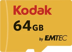 Kodak 650X R95/W90 microSDXC 64GB Kit, UHS-I U3, Class 10