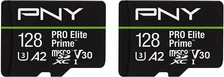 PNY Pro Elite Prime R200/W150 microSDXC 128GB Kit, 2er-Pack, UHS-I U3, A2, Class 10