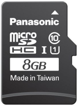 Panasonic Gold R45/W12 microSDHC 8GB Kit, UHS-I, Class 10