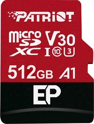 Patriot EP R90 microSDXC 512GB Kit, UHS-I U3, A1, Class 10