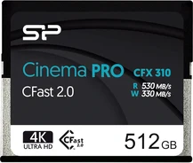 Silicon Power CinemaPRO CFX310 R530/W330 CFast 2.0 CompactFlash Card 512GB