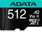 ADATA Premier Pro R100/W80 microSDXC 512GB Kit, UHS-I U3, A2, Class 10