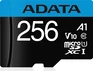 ADATA Premier R100/W25 microSDXC 256GB Kit, UHS-I U1, A1, Class 10