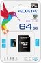 ADATA Premier R100/W25 microSDXC 64GB Kit, UHS-I U1, A1, Class 10