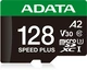 ADATA SPEED PLUS R180/W160 microSDXC 128GB Kit, UHS-I U3, A2, Class 10