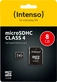 Intenso R21/W5 microSDHC 8GB Kit, Class 4