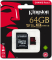 Kingston Canvas React R100/W80 microSDXC 64GB Kit, UHS-I U3, A1, Class 10