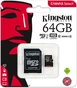 Kingston Canvas Select R80 microSDXC 64GB Kit, UHS-I U1, Class 10