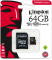 Kingston Canvas Select R80 microSDXC 64GB Kit, UHS-I U1, Class 10