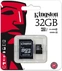 Kingston R45 microSDHC 32GB Kit, UHS-I, Class 10