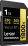 Lexar Professional 1800x Gold Series R280/W205 SDXC 1TB, UHS-II U3, Class 10