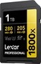 Lexar Professional 1800x Gold Series R280/W205 SDXC 1TB, UHS-II U3, Class 10