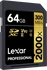 Lexar Professional 2000x Gold Series R300/W260 SDXC 64GB, UHS-II U3, Class 10