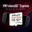 PNY microSD Express R890/W550 microSDXC Express 128GB, UHS-I U3, A1, Class 10, SD Express EX I