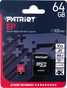 Patriot EP R90 microSDXC 64GB Kit, UHS-I U3, A1, Class 10
