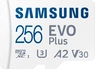 Samsung EVO Plus 2021 R130 microSDXC 256GB Kit, UHS-I U3, A2, Class 10