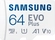 Samsung EVO Plus 2021 R130 microSDXC 64GB Kit, UHS-I U1, A1, Class 10