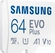 Samsung EVO Plus 2021 R130 microSDXC 64GB Kit, UHS-I U1, A1, Class 10