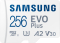 Samsung EVO Plus 2021 R130 microSDXC 256GB Kit, UHS-I U3, A2, Class 10