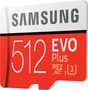 Samsung EVO Plus R100/W90 microSDXC 512GB Kit, UHS-I U3, Class 10