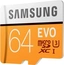 Samsung EVO R100 microSDXC 64GB Kit, UHS-I U3, Class 10