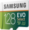 Samsung EVO Select R100/W90 microSDXC 128GB Kit, UHS-I U3, Class 10