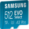 Samsung EVO Select R130 microSDXC 512GB Kit, UHS-I U3, A2, Class 10