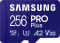 Samsung PRO Plus R180/W130 microSDXC 256GB Kit, UHS-I U3, A2, Class 10
