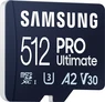 Samsung PRO Ultimate R200/W130 microSDXC 512GB USB-Kit, UHS-I U3, A2, Class 10