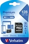 Verbatim Premium 600x R90 microSDXC 128GB Kit, UHS-I U1, Class 10