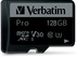 Verbatim Pro U3 R90/W45 microSDXC 128GB Kit, UHS-I U3, Class 10