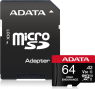 ADATA High-Endurance R100/W80 microSDXC 64GB Kit, UHS-I U3, A2, C...